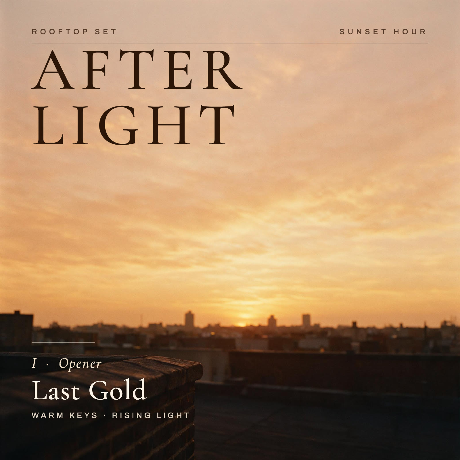 After Light: A Sunset Rooftop Set: the work's own cover.
