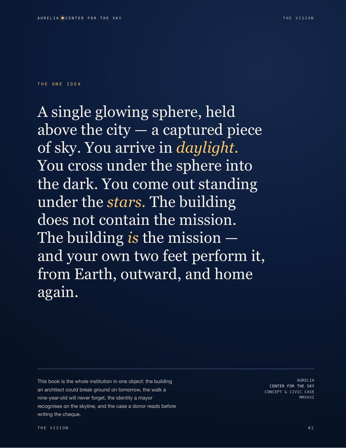 Aurelia, Center for the Sky., 2 of 21