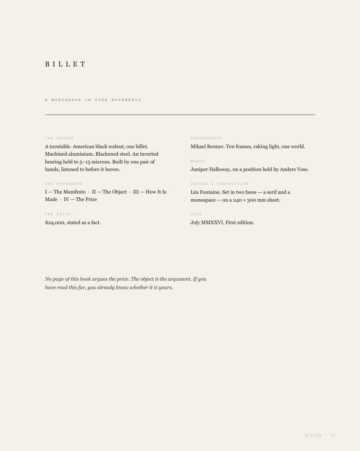 BILLET, 25 of 35