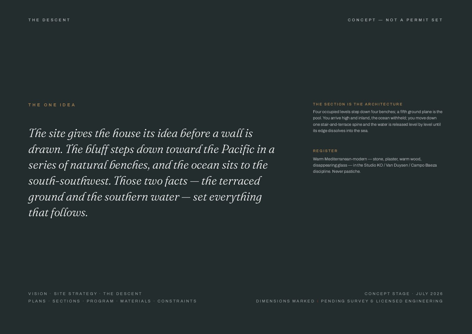 Bluff House: Santa Barbara Coast Concept Dossier, 2 of 20