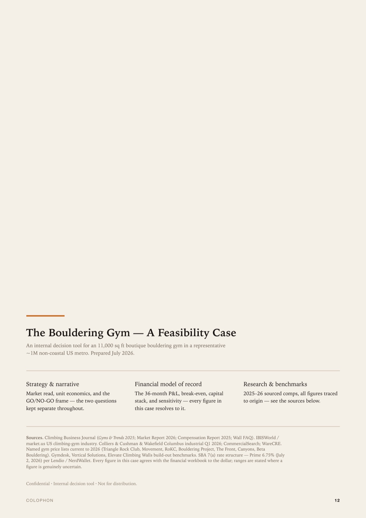 The Bouldering Gym Business Case, 12 of 12