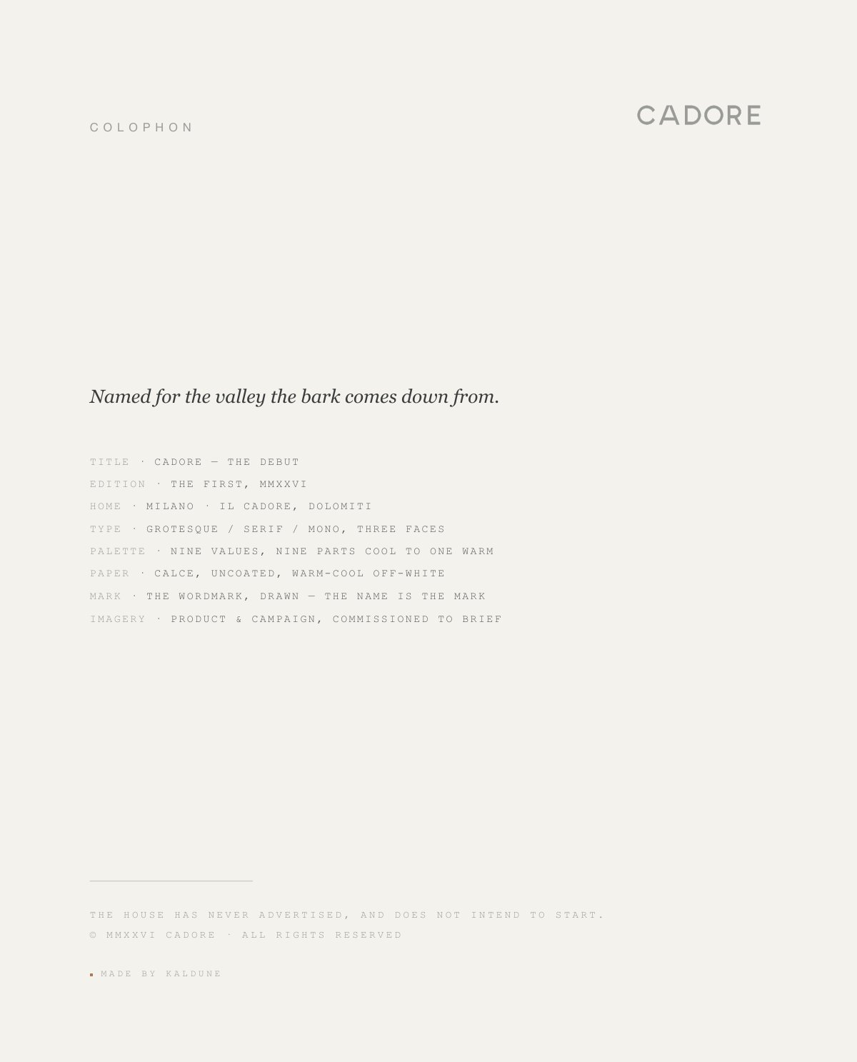 CADORE, 37 of 37