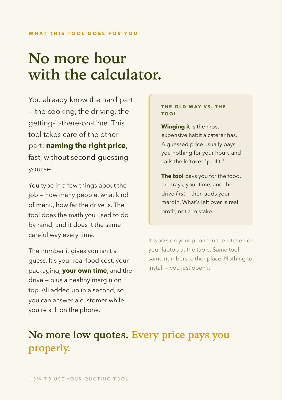 Catering Quote Tool, 2 of 8