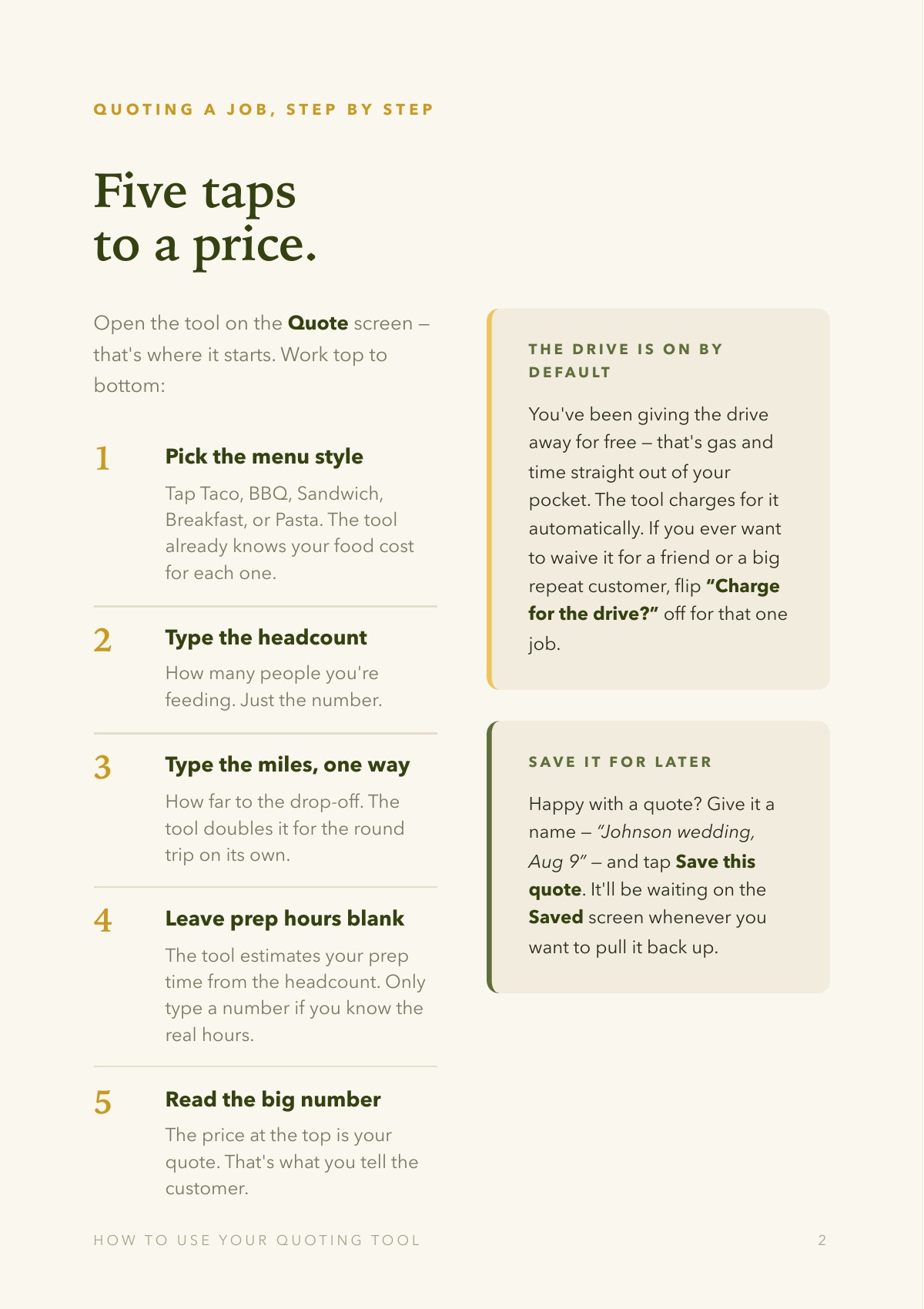 Catering Quote Tool, 3 of 8