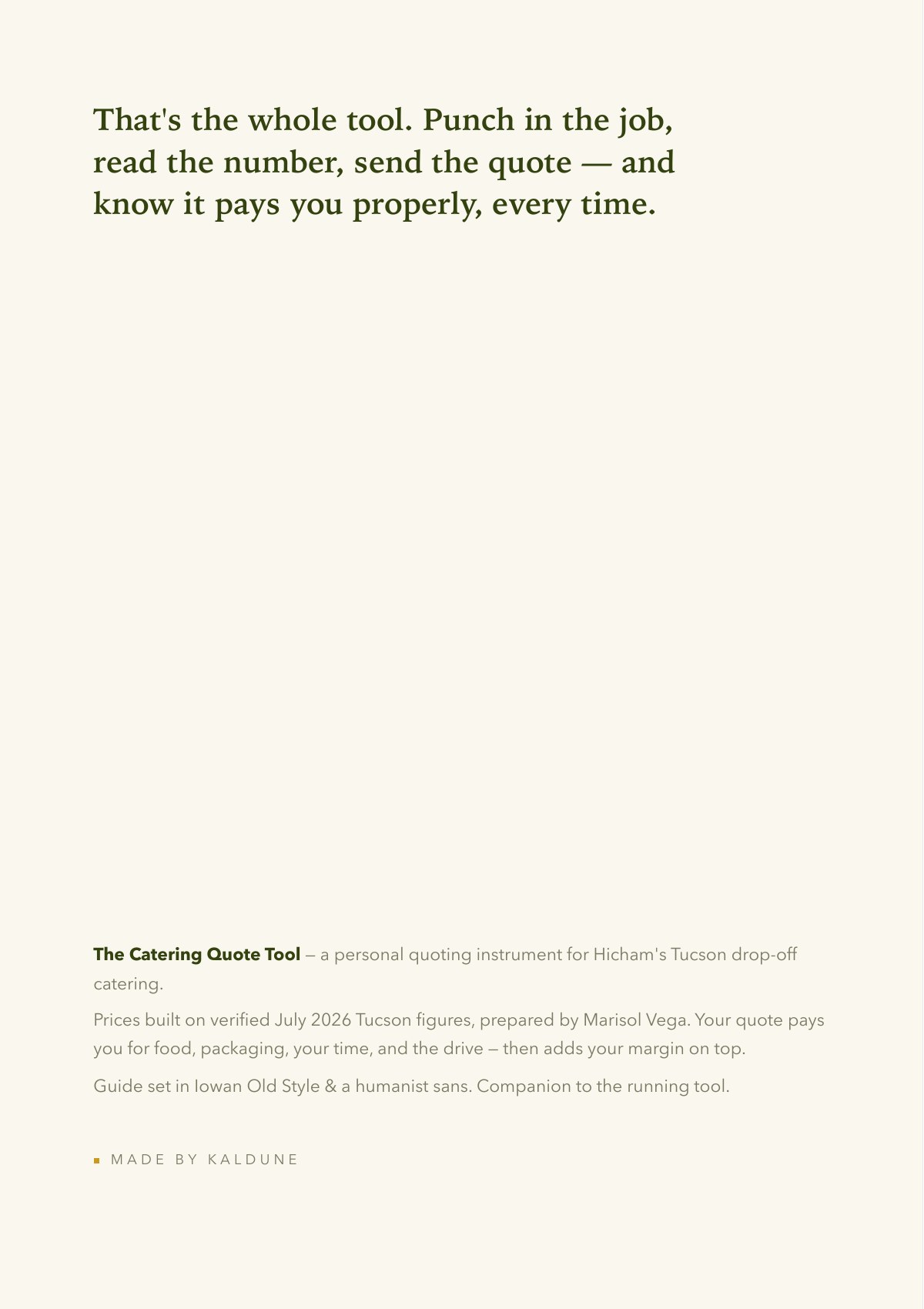 Catering Quote Tool, 6 of 8