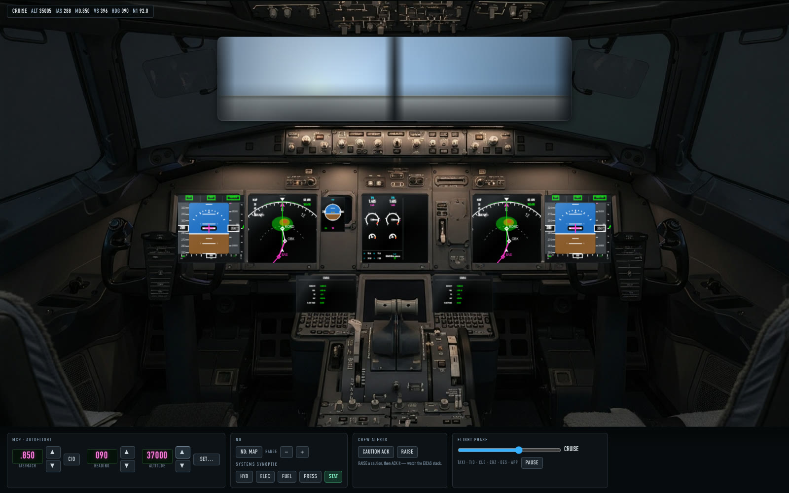 787 Live Flight Deck