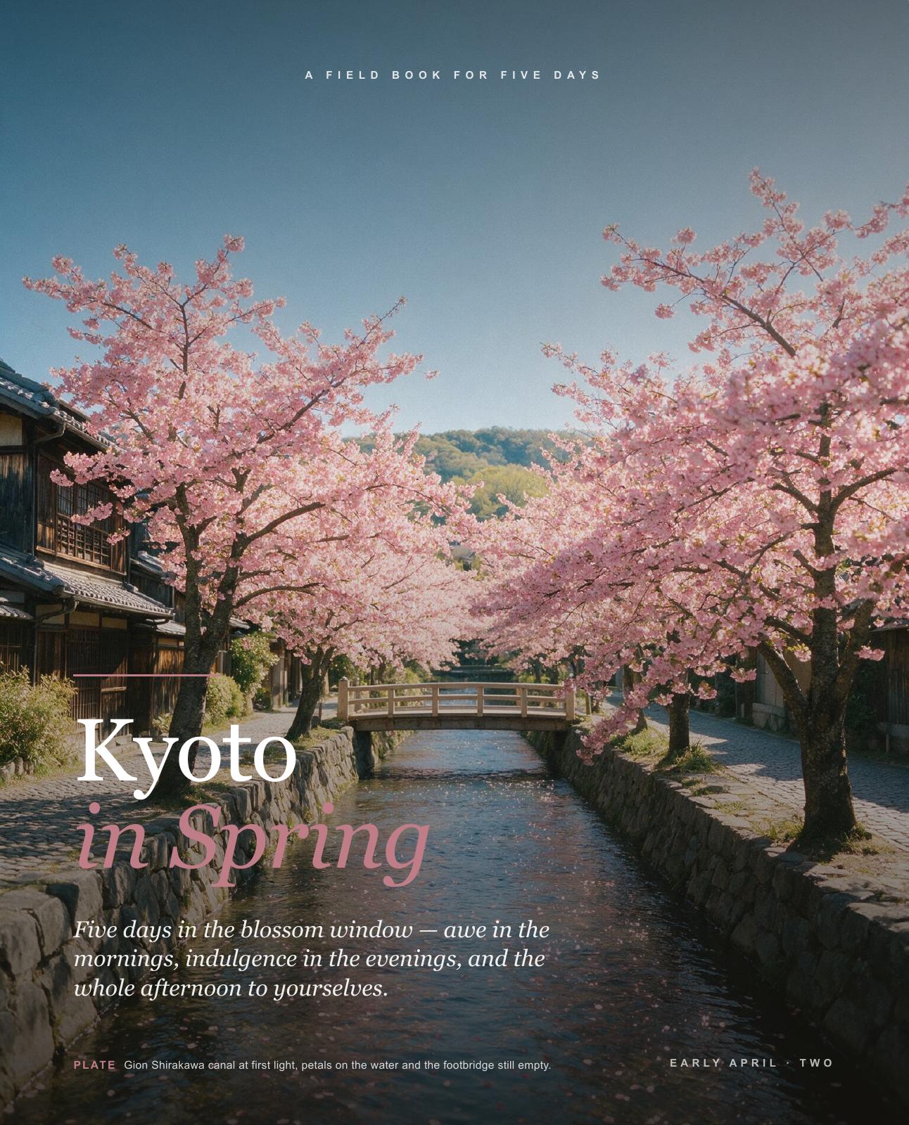 Kyoto in Spring: the deliverable's own cover.