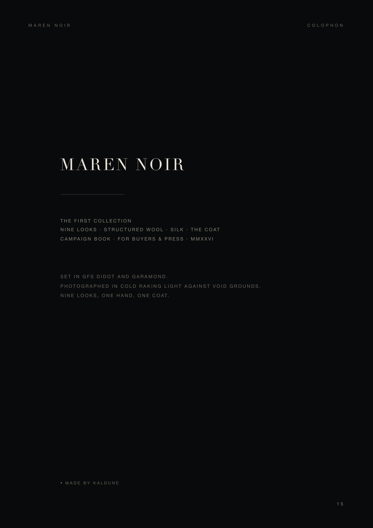 MAREN NOIR, 15 of 15
