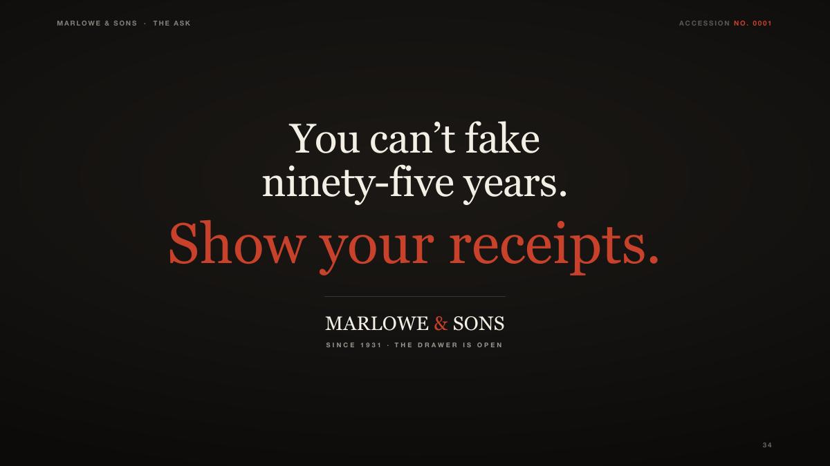 Marlowe & Sons Turnaround, 34 of 34