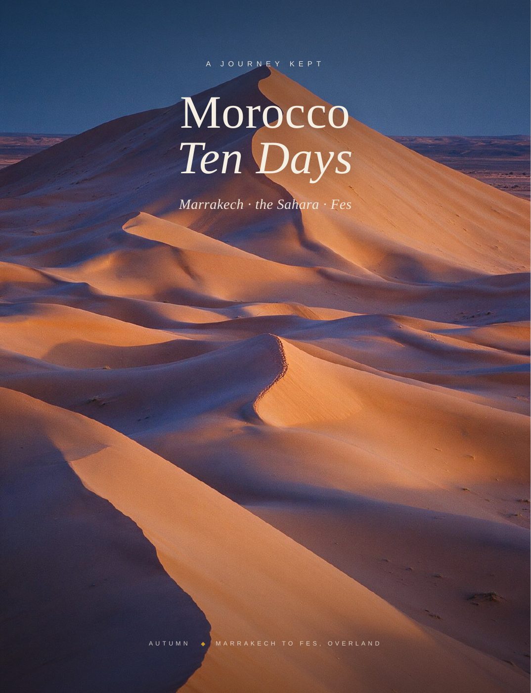 Morocco, Ten Days: the work's own cover.