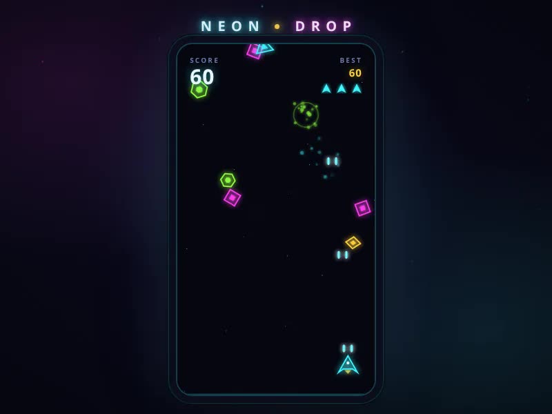 Neon Drop: the work's own cover.