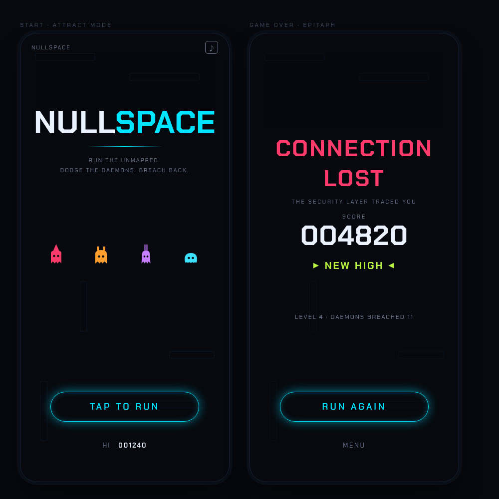 NULLSPACE: the work's own cover.