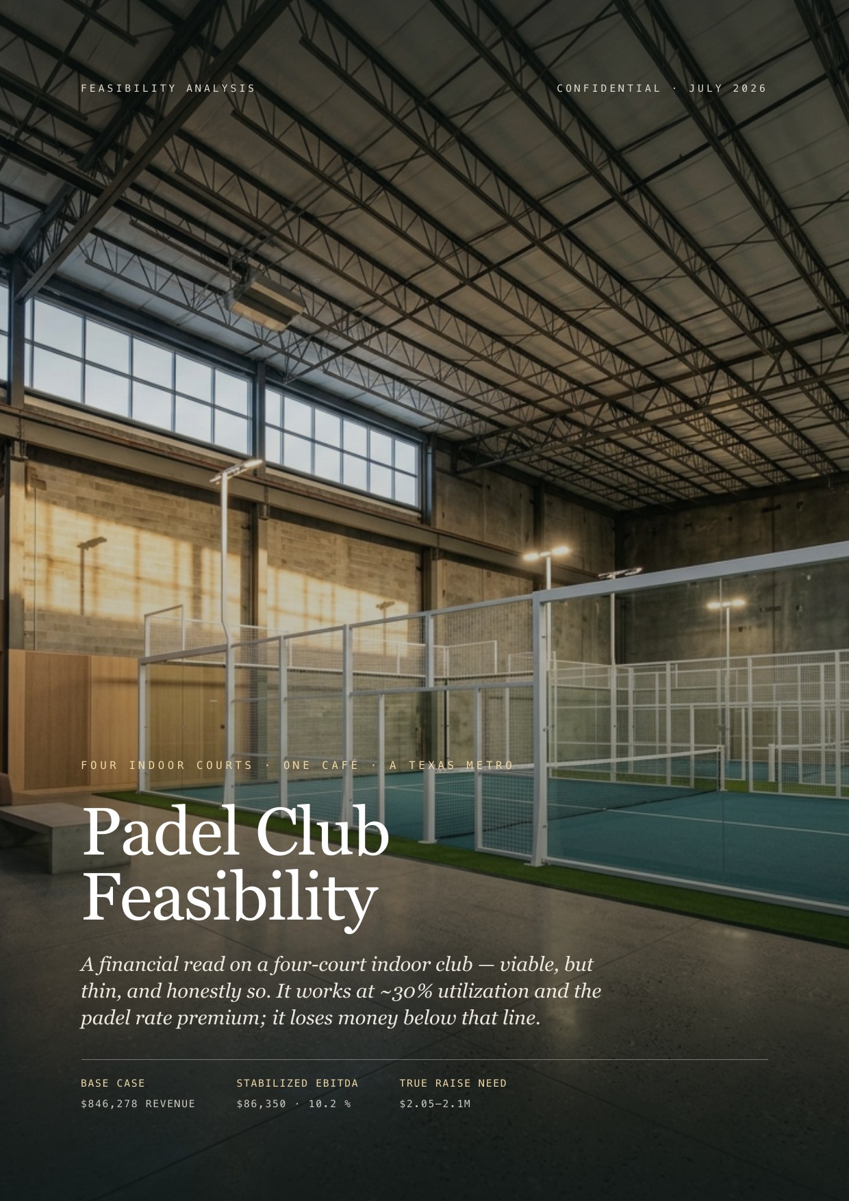 Padel Club Feasibility Analysis, 1 of 12