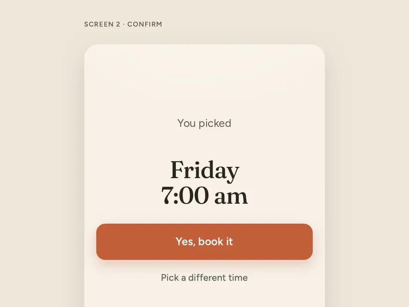 Personal Trainer Client Booking App: the deliverable's own cover.