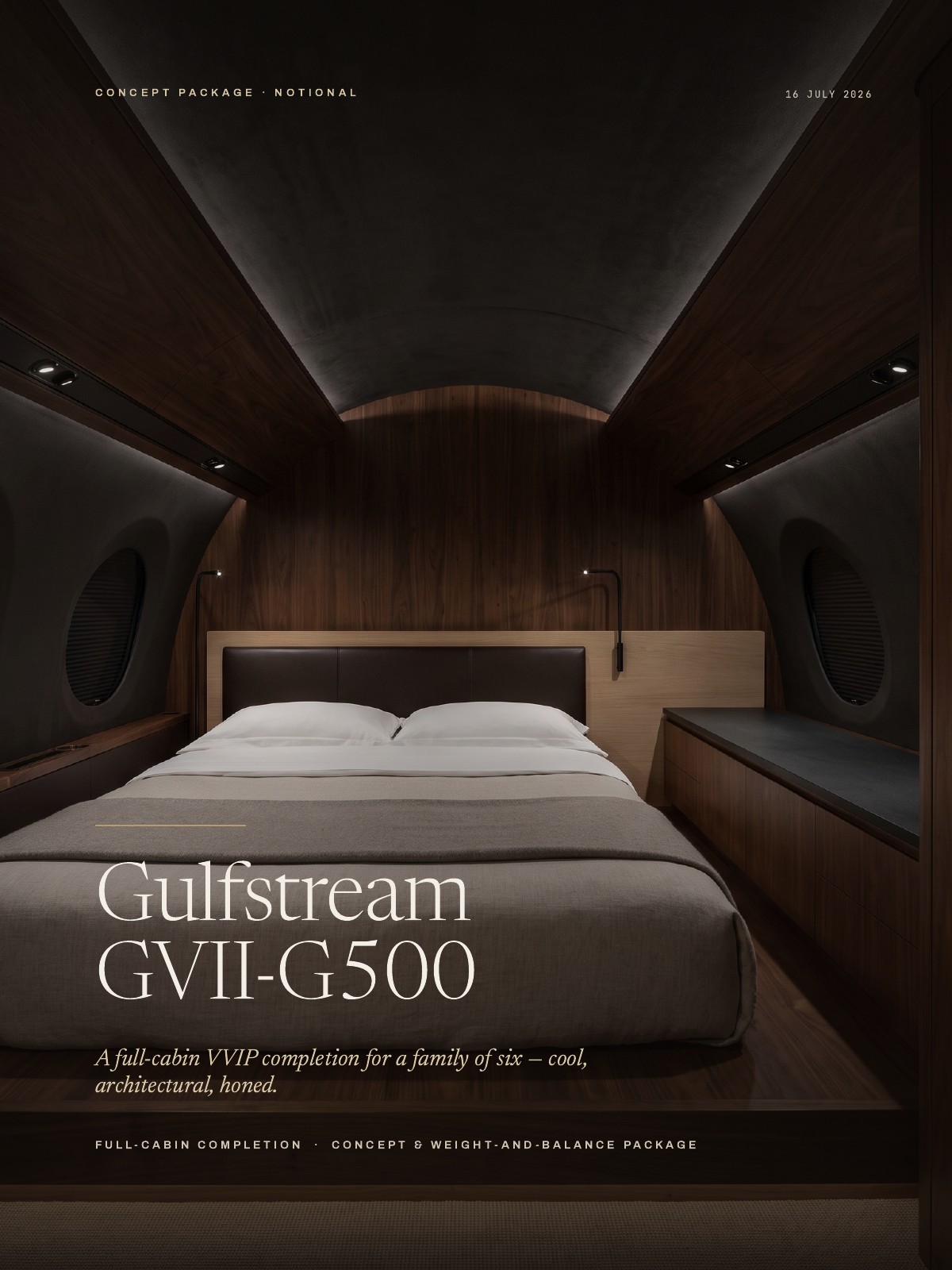 Private Jet Cabin, Nose to Tail