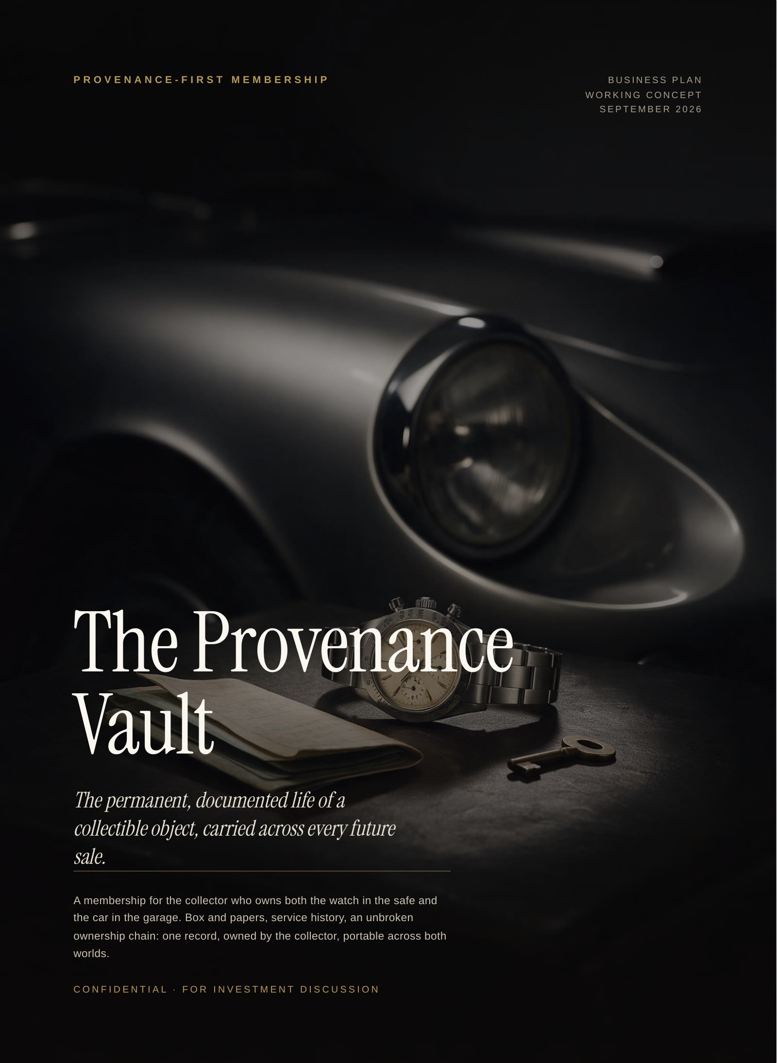 The Provenance Vault: the work's own cover.