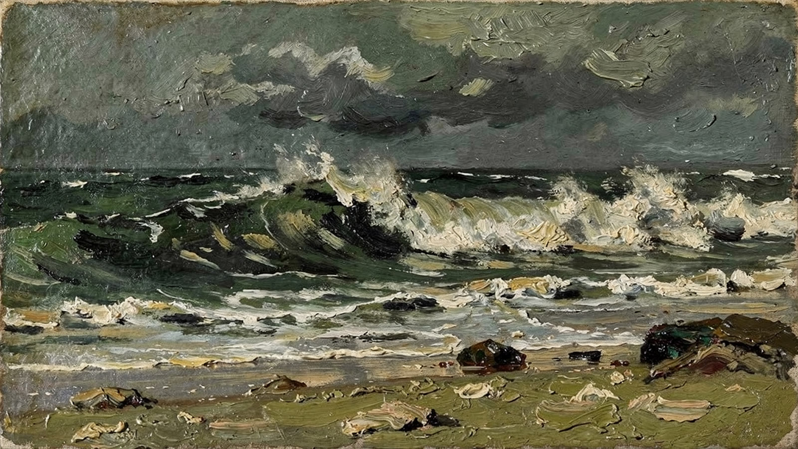 Rough Sea and Sky: the work's own cover.