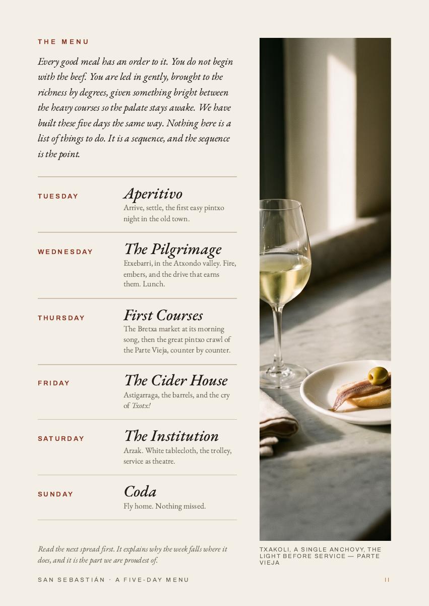 San Sebastián, A Five-Day Menu, 2 of 19
