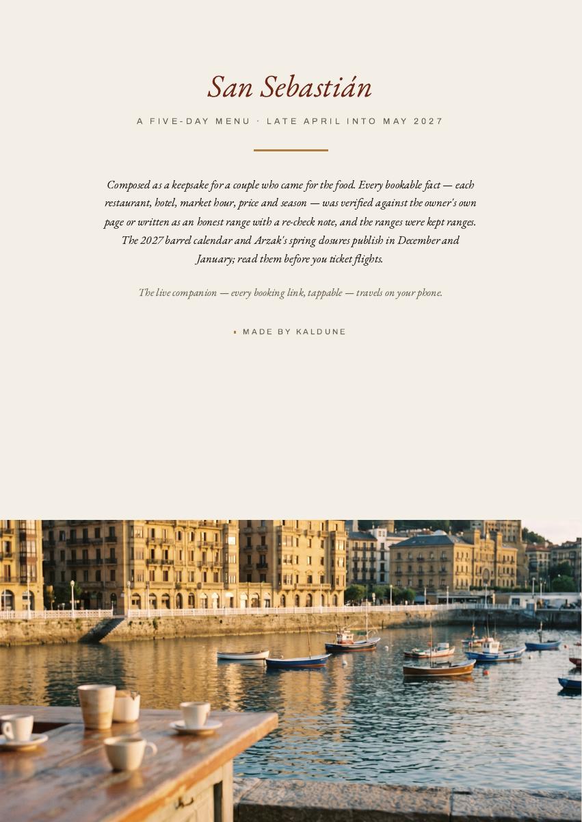 San Sebastián, A Five-Day Menu, 19 of 19