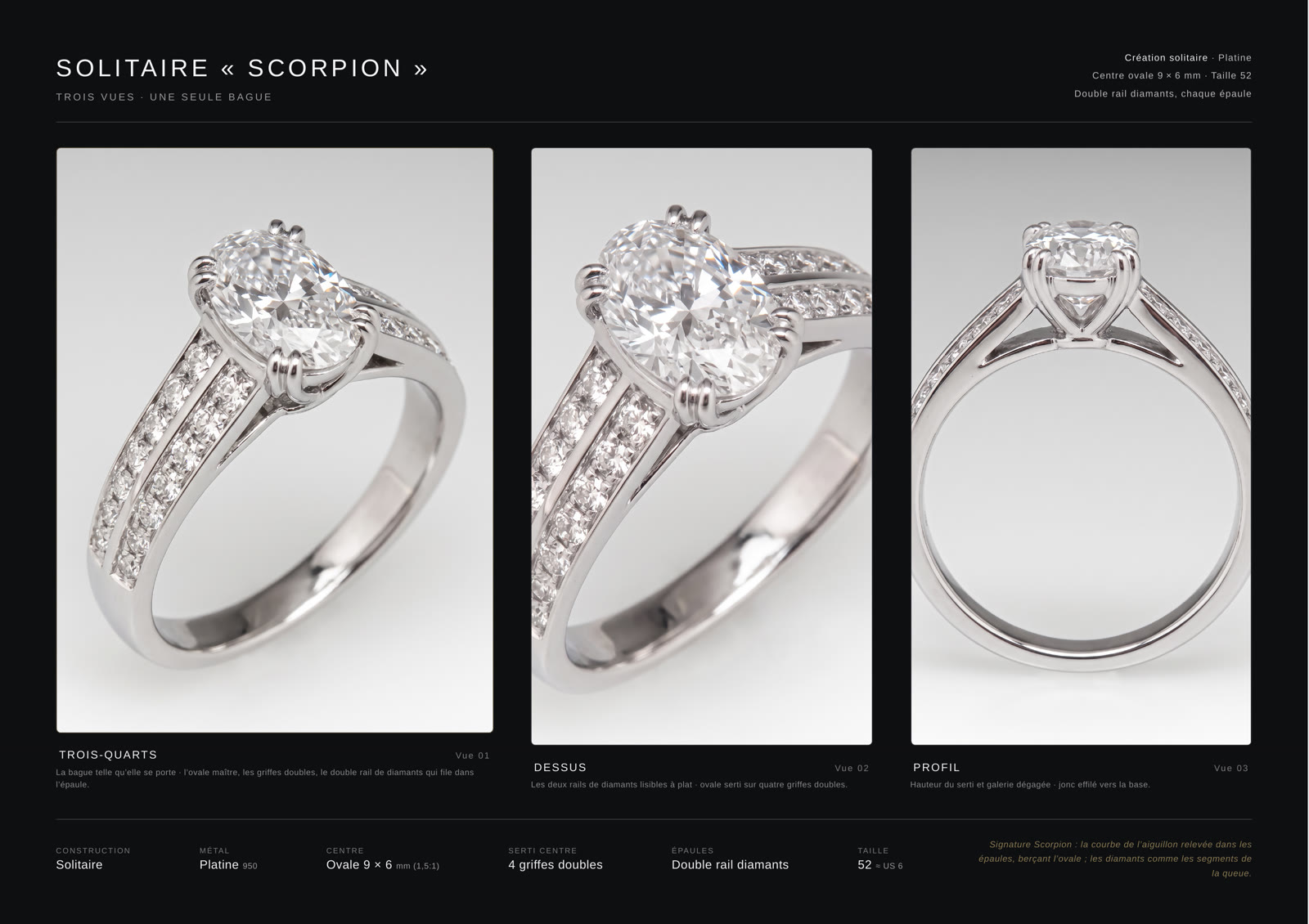 Solitaire « Scorpion »: the work's own cover.