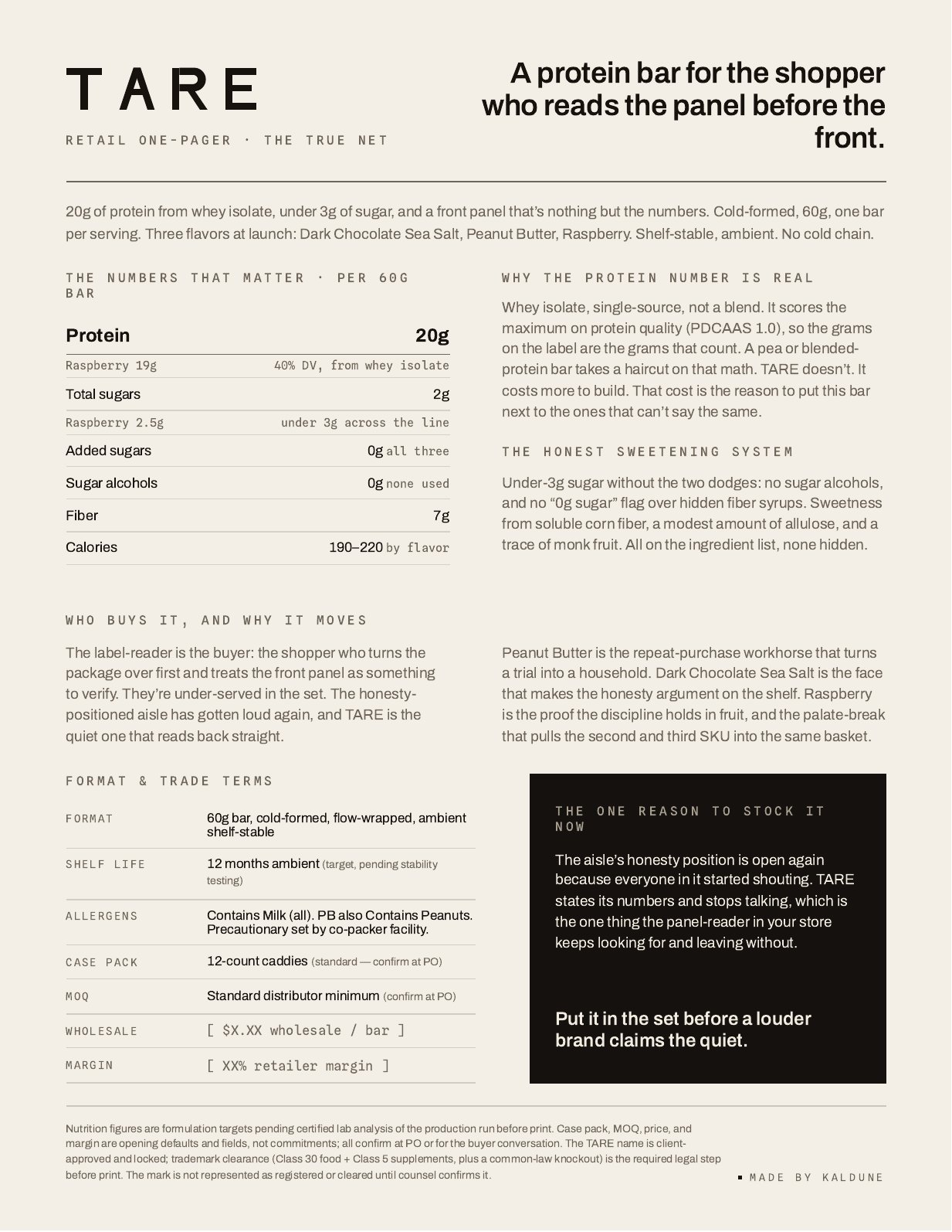 The launch one-pager