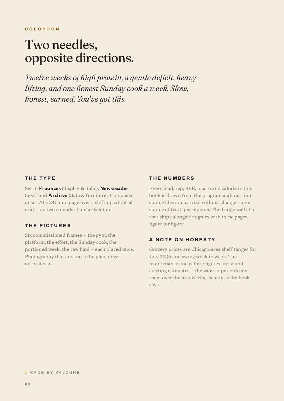 The Twelve-Week Recomposition System, 31 of 32