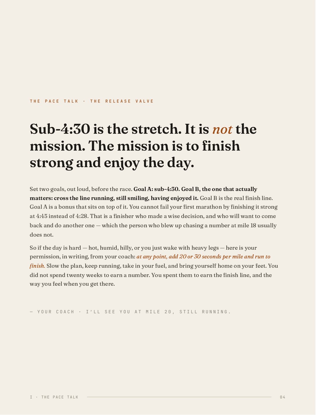 The Twenty-Week Plan, 6 of 30