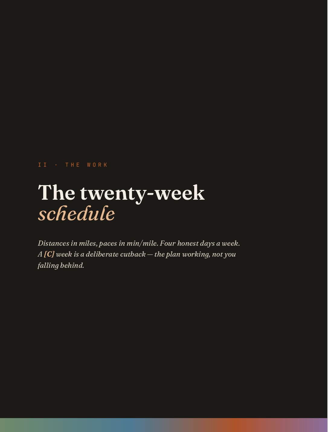 The Twenty-Week Plan, 8 of 30