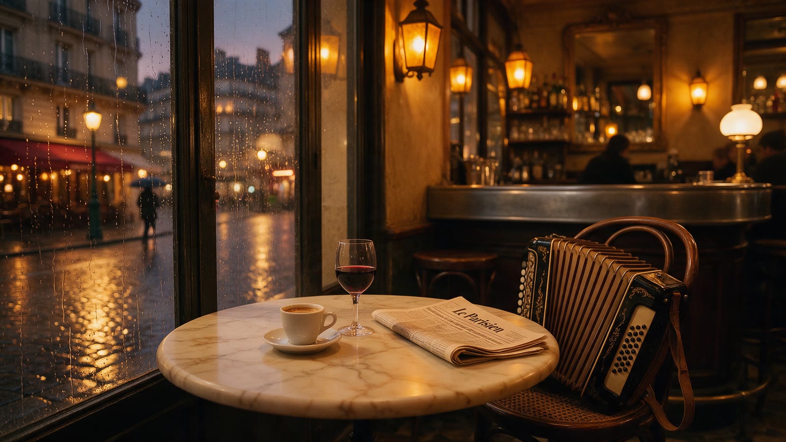 Un café à Paris: the work's own cover.