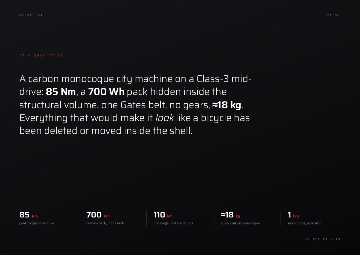 VELOCE V1, 19 of 35