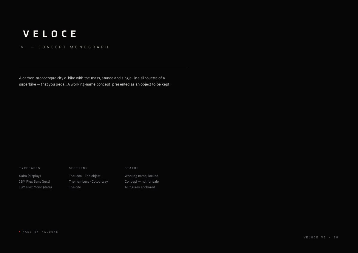 VELOCE V1, 20 of 35