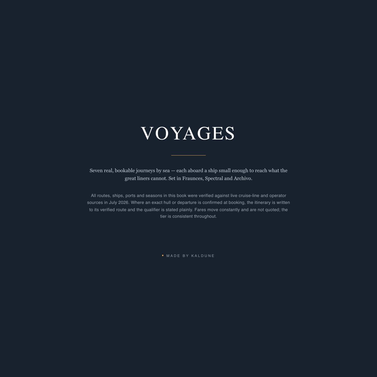 Voyages by Sea, 41 of 41