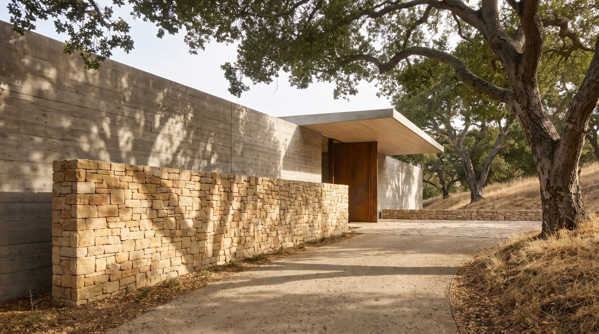 Arrival — the approach under the oak