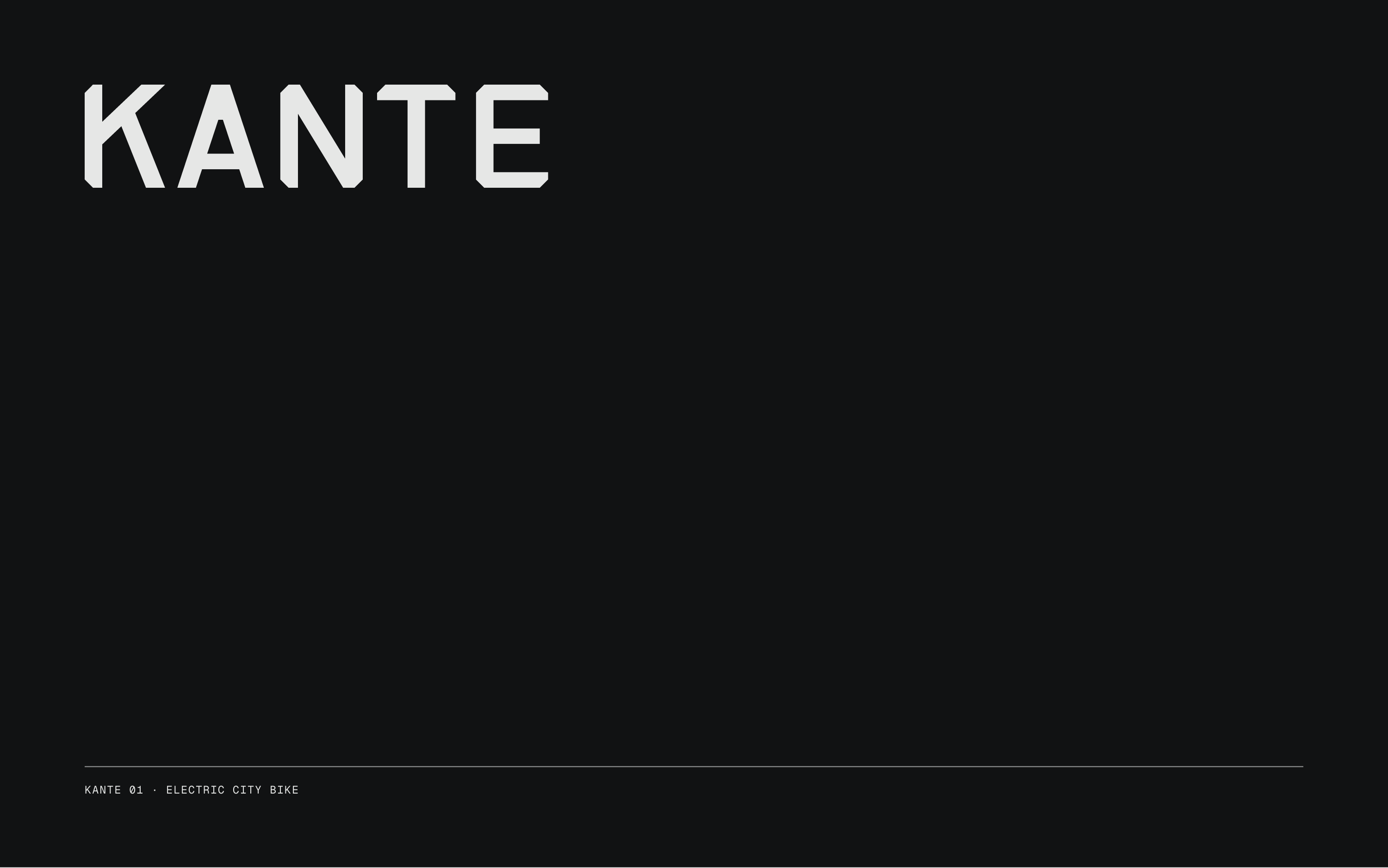 KANTE 01 · ELECTRIC CITY BIKE