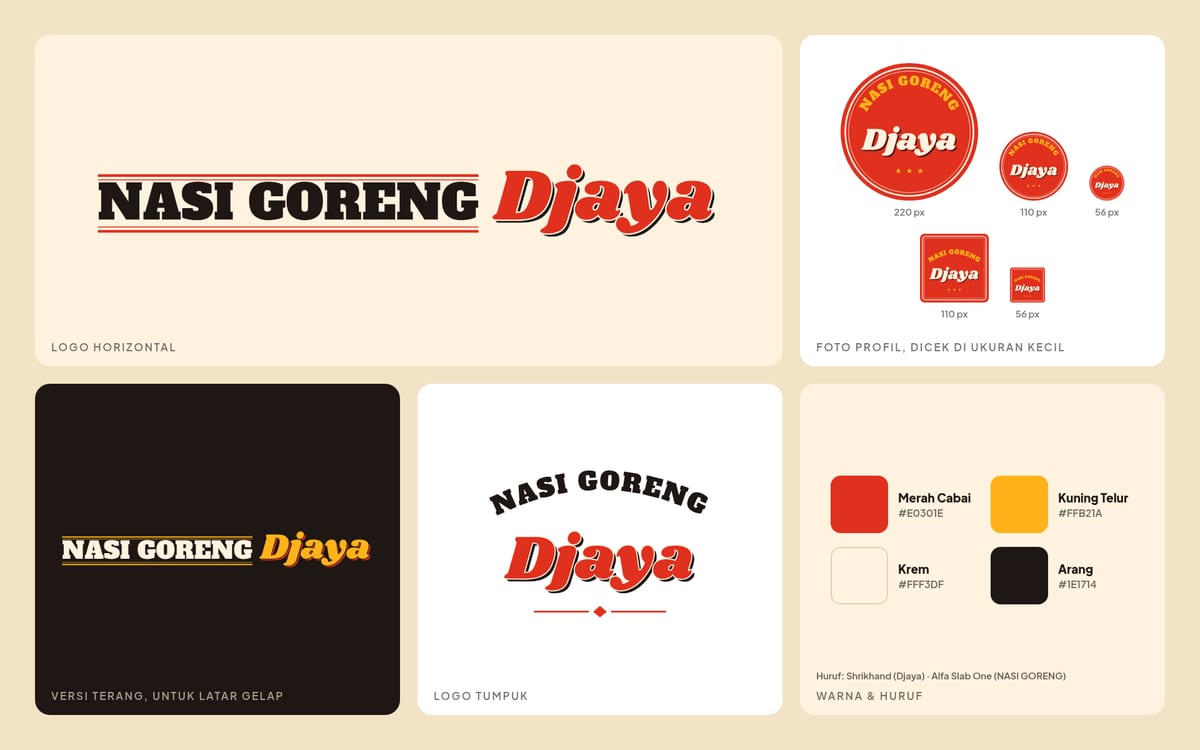 Lembar logo lengkap + kode warna