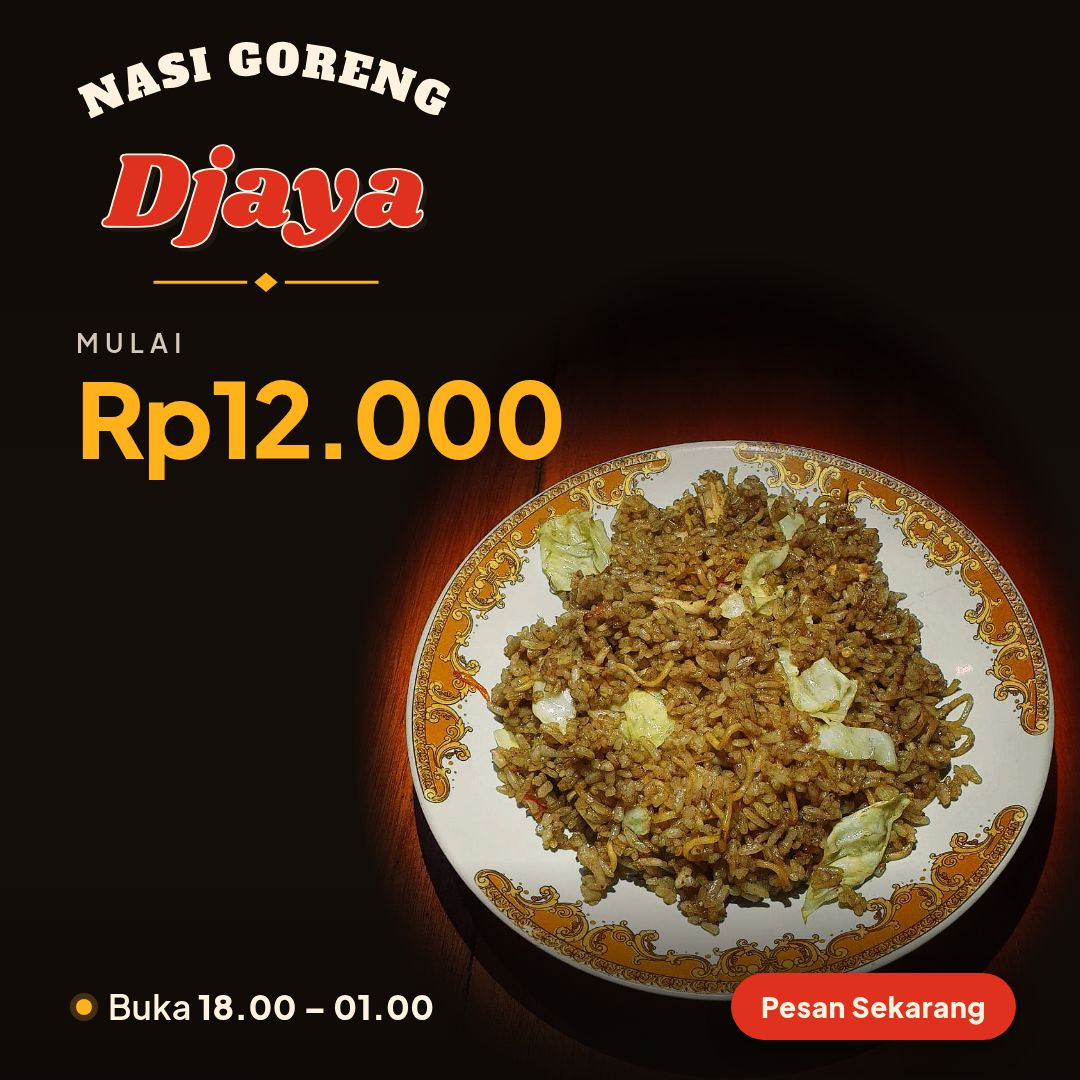 Poster feed (1:1) — pakai foto nasi goreng Djaya asli