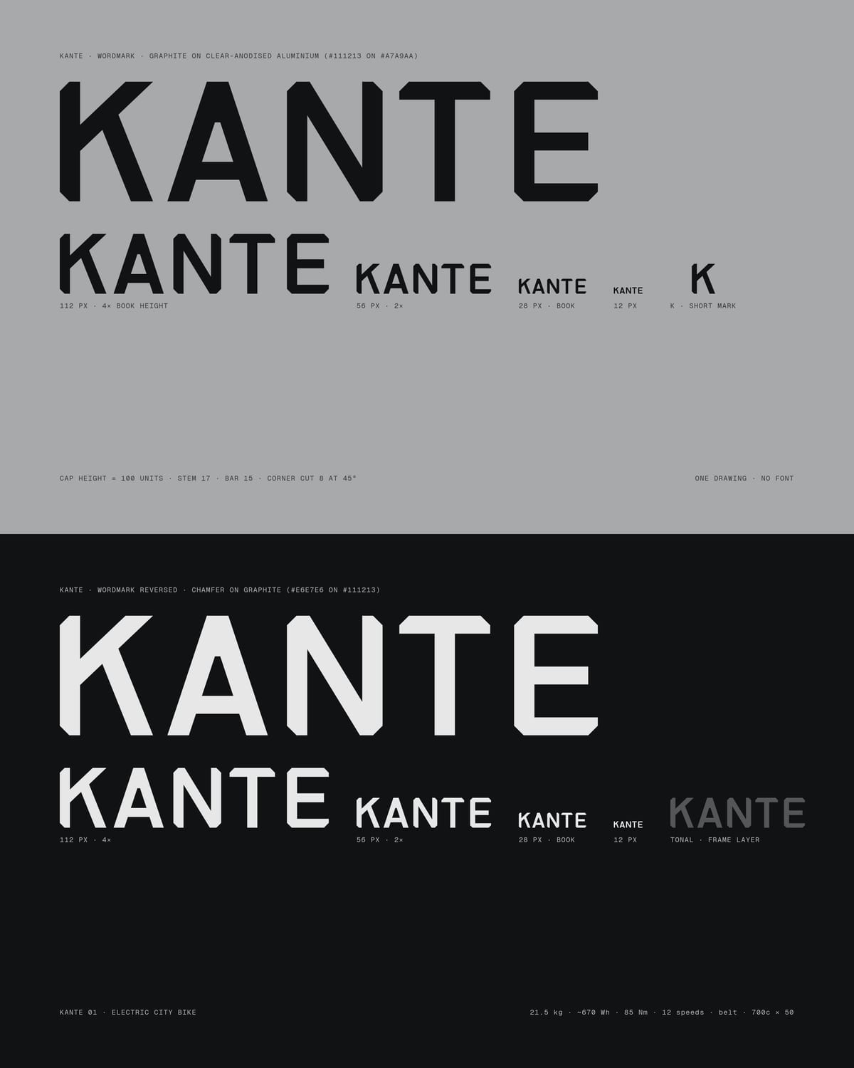 The wordmark at every size